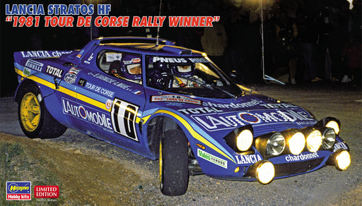 HASEGAWA 1/24 Lancia Stratos Hf '1981 Tour De Corse Rally Winner' Plastic Model- Japan Figure Store - #1 Bring To You The Best Japanese Goods