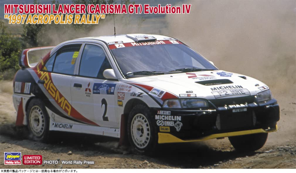 HASEGAWA 1/24 Mitsubishi Lancer Carisma Gt Evolution Iv '1997 Acropolis Rally' Plastic Model- Japan Figure Store - #1 Bring To You The Best Japanese Goods