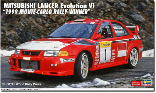 Hasegawa 1/24 Mitsubishi Lancer Evo Vi 1999 Monte Carlo Rally Winner Japan Plastic Model 20666- Japan Figure Store - #1 Bring To You The Best Japanese Goods