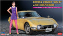 HASEGAWA 1/24 Toyota 2000Gt 'Gold' W/60'S Girls Model Figure Plastic Model- Japan Figure Store - #1 Bring To You The Best Japanese Goods