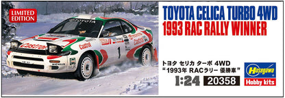 HASEGAWA 20358 Toyota Celica Turbo 4Wd '1993 Rac Rally Winner' 1/24 Scale Kit- Japan Figure Store - #1 Bring To You The Best Japanese Goods