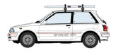 HASEGAWA 1/24 Toyota Starlet Ep71 Si White Limited 3Door Ski Equipment Ver. Plastic Model- Japan Figure Store - #1 Bring To You The Best Japanese Goods