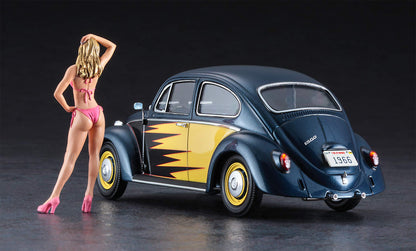 HASEGAWA Sp445 Volkswagen Beetle 1966 Cal Looker W/Blonde Girl Figure 1/24 Scale Kit- Japan Figure Store - #1 Bring To You The Best Japanese Goods