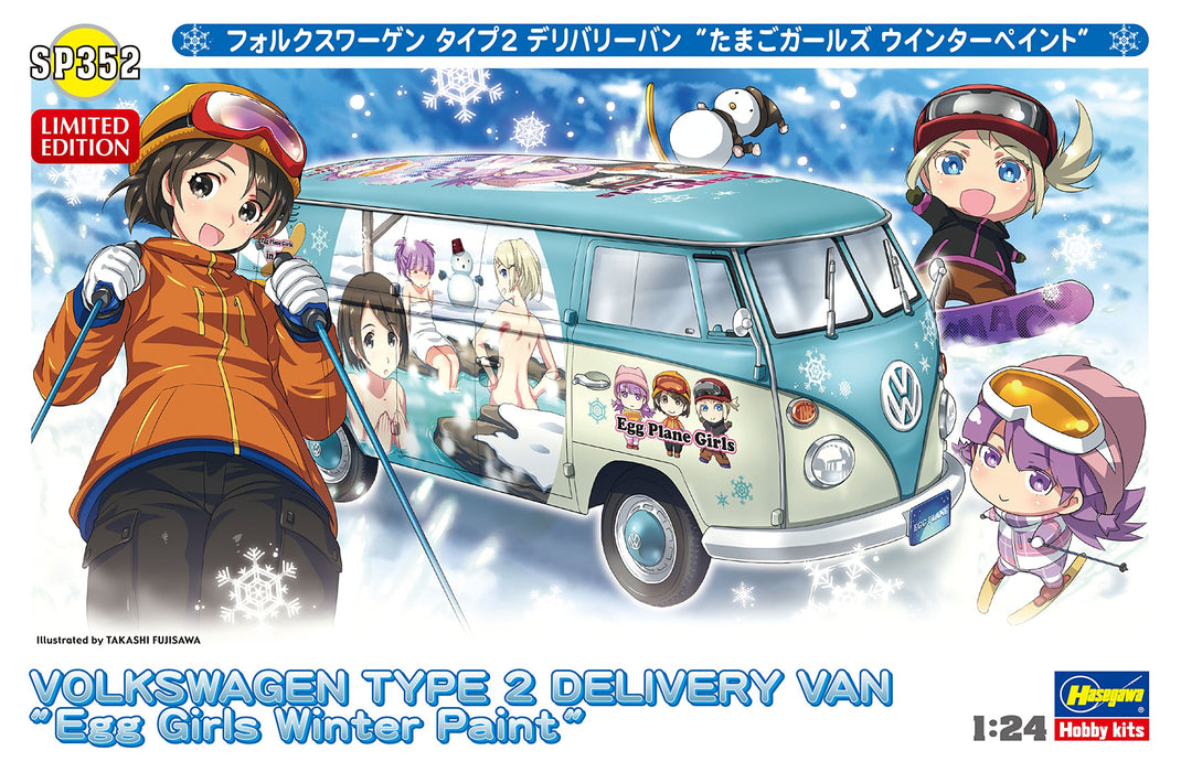 HASEGAWA Sp352 Volkswagen Type2 Delivery Van Egg Plane Girls Winter Paint 1/24 Scale Kit- Japan Figure Store - #1 Bring To You The Best Japanese Goods