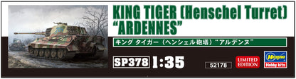 HASEGAWA Sp378 German Army King Tiger Henschel Turret Ardennes 1/35 Scale Kit- Japan Figure Store - #1 Bring To You The Best Japanese Goods