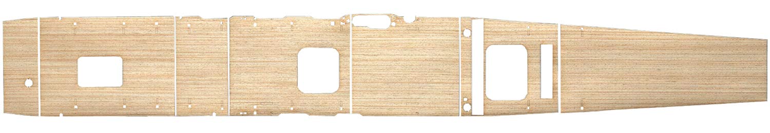 HASEGAWA Qg25 721258 Wooden Deck Parts For Aircraft Carrier Akagi 1/350 Scale- Japan Figure Store - #1 Bring To You The Best Japanese Goods