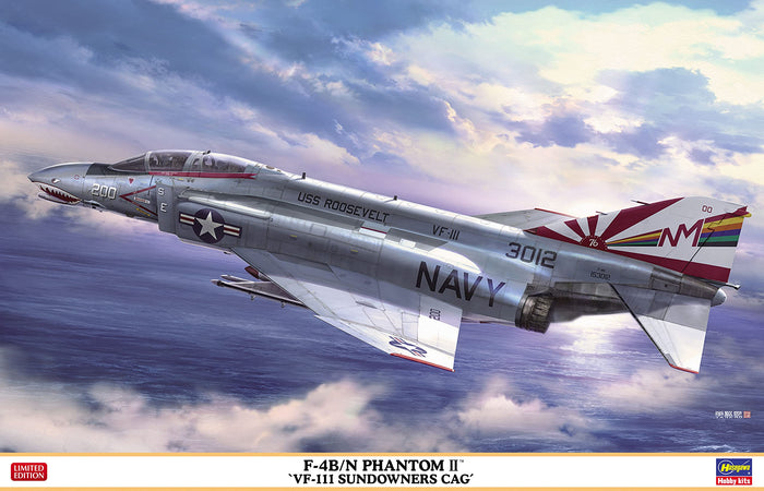 HASEGAWA 1/48 F-4B/N Phantom Ii Vf-111 Sundowners Cag Plastic Model- Japan Figure Store - #1 Bring To You The Best Japanese Goods