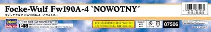 HASEGAWA - 1/48 Focke-Wulf Fw190A-4 'Nowotny' Plastic Model- Japan Figure Store - #1 Bring To You The Best Japanese Goods