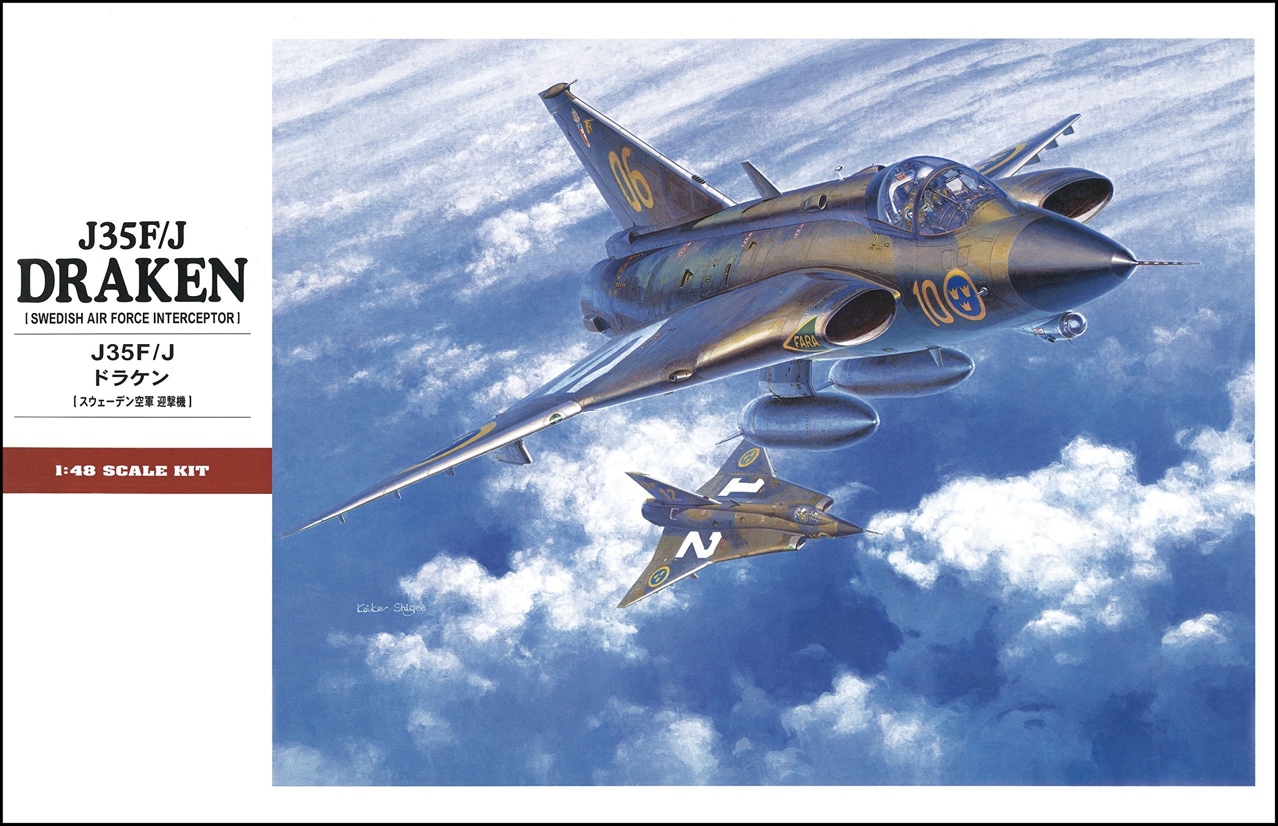 HASEGAWA 1/48 J35F/J Draken Swedish Air Force Interceptor Plastic Model- Japan Figure Store - #1 Bring To You The Best Japanese Goods