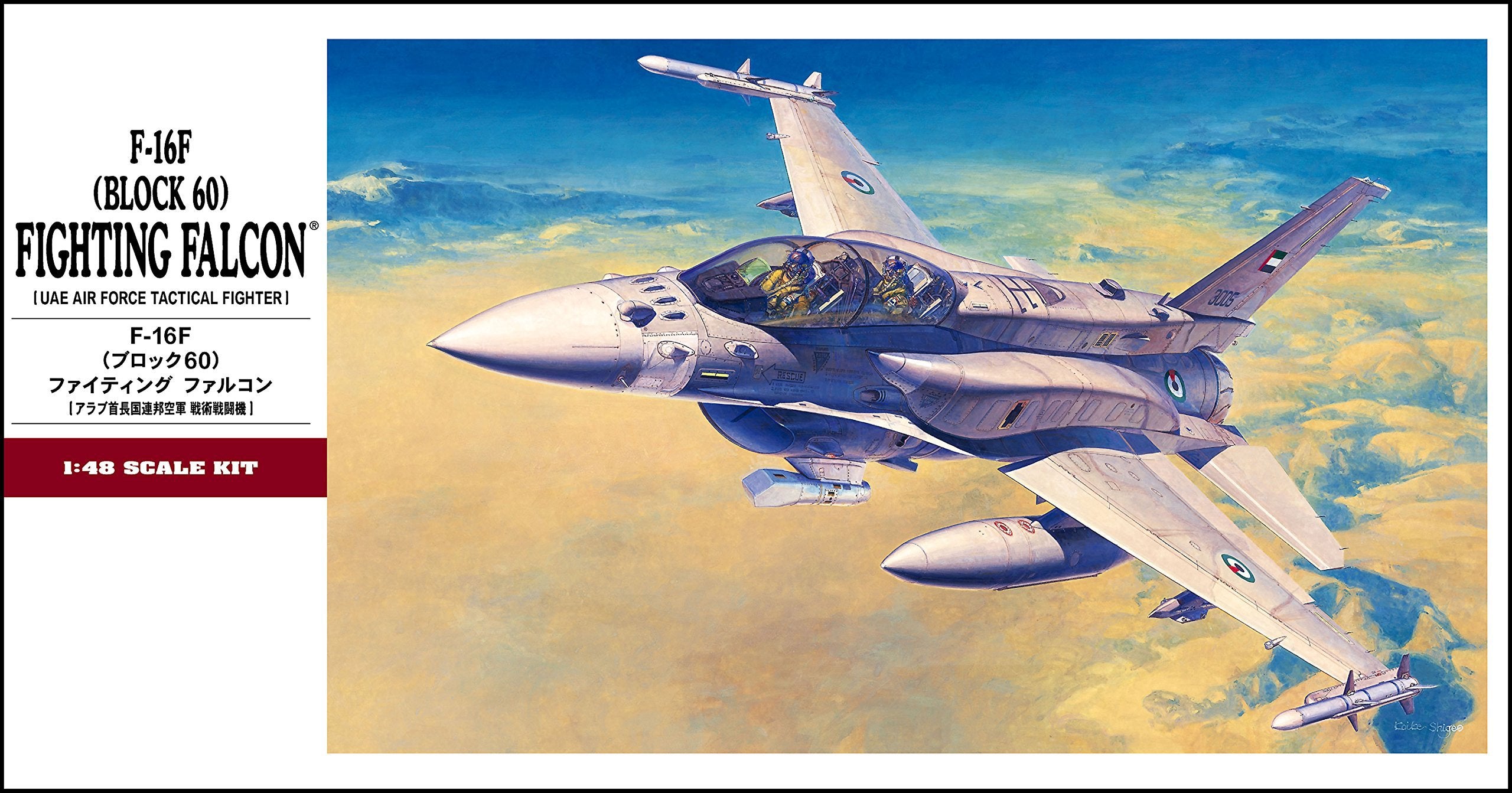 HASEGAWA Pt44 F-16F Block 60 Fighting Falcon 1/48 Scale Kit- Japan Figure Store - #1 Bring To You The Best Japanese Goods