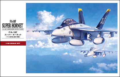 HASEGAWA 1/48 F/A-18F Super Hornet U.S. Navy Carrier-Borne Fighter/Attacker Plastic Model- Japan Figure Store - #1 Bring To You The Best Japanese Goods