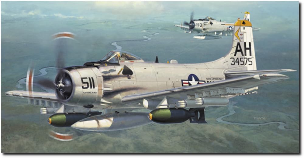 Hasegawa A-1H Skyraider American 1/72 Model with Rocket Pod 02466- Japan Figure Store - #1 Bring To You The Best Japanese Goods