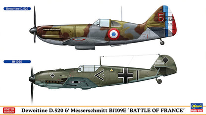 HASEGAWA 02332 Dewoitine D.520 & Messerschmitt Bf109E Battle Of France 1/72 Scale Kit- Japan Figure Store - #1 Bring To You The Best Japanese Goods