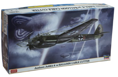Hasegawa 1/72 Junkers Ju 88a-6 W/balloon Cutter Model Kit- Japan Figure Store - #1 Bring To You The Best Japanese Goods