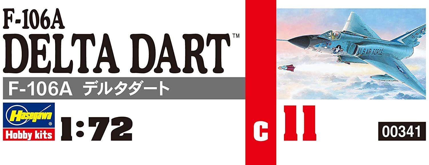 Hasegawa 1/72 F-106A Delta Dart Plastic Model - US Air Force Edition C11- Japan Figure Store - #1 Bring To You The Best Japanese Goods