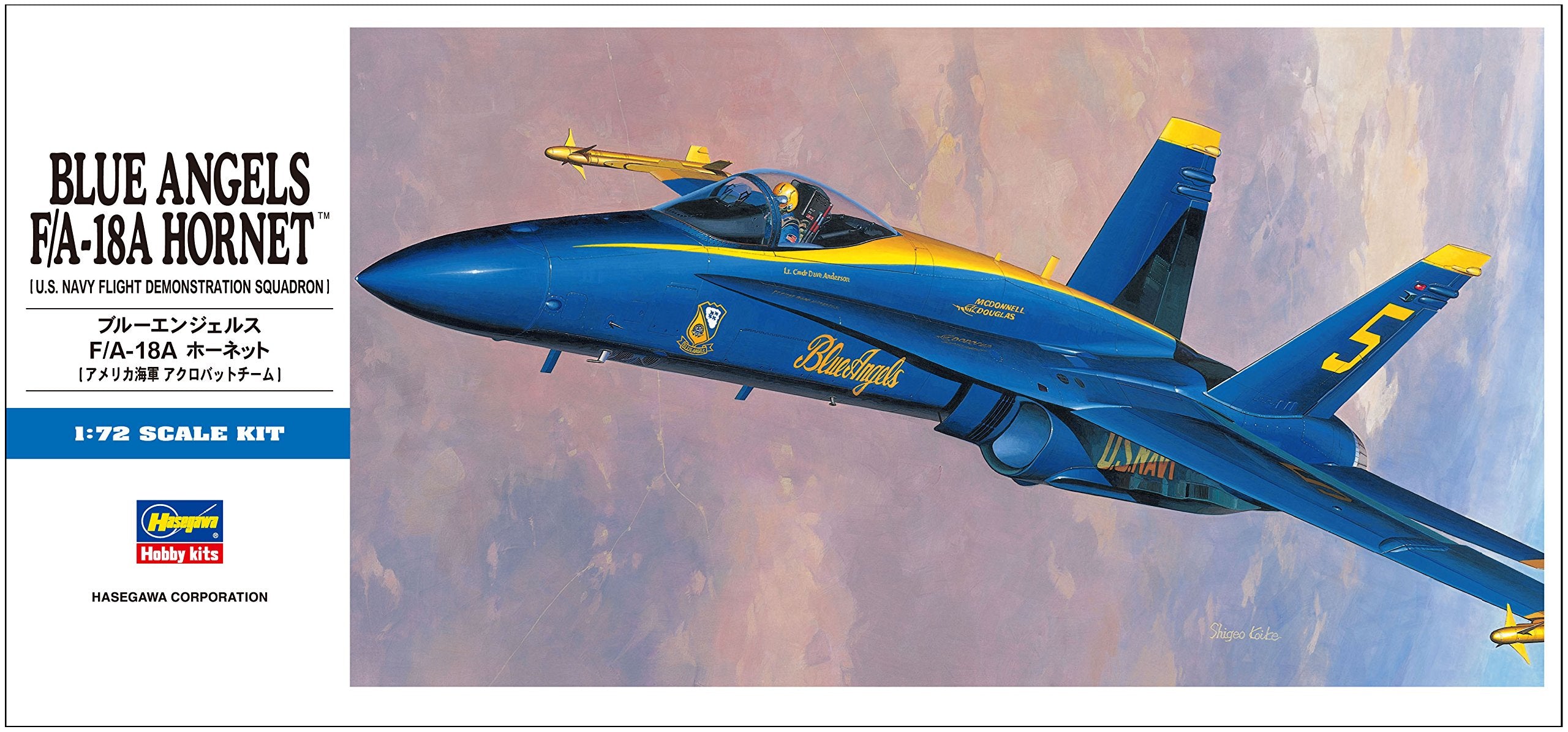 Hasegawa Blue Angels F/A-18A Hornet 1/72 Scale US Navy Plastic Model Kit D10- Japan Figure Store - #1 Bring To You The Best Japanese Goods
