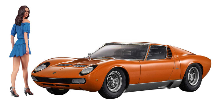 Hasegawa 20423 Lamborghini Miura P400 Sv W/Italian Girls Figure 1/24 Scale Kit- Japan Figure Store - #1 Bring To You The Best Japanese Goods