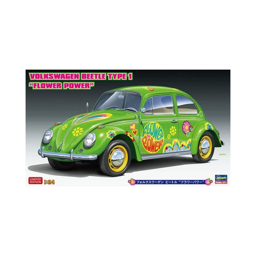 HASEGAWA 1/24 Volkswagen Beetle 'Flower Power' Plastic Model- Japan Figure Store - #1 Bring To You The Best Japanese Goods