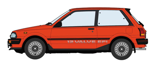Hasegawa 1/24 Toyota Starlet Ep71 Si Limited Red Plastic Model - Japan- Japan Figure Store - #1 Bring To You The Best Japanese Goods