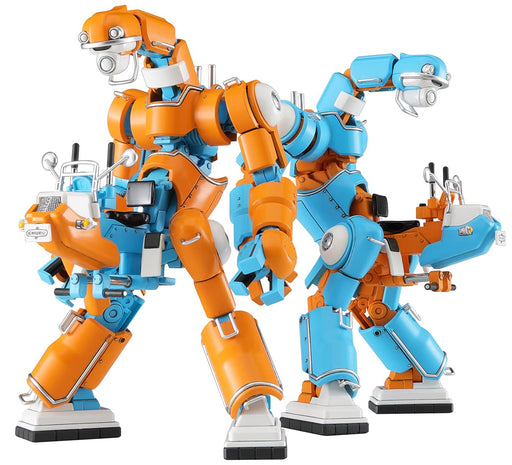 HASEGAWA 1/35 Mechatro Chubu 01 No.2 Orange And Light Blue Plastic Model- Japan Figure Store - #1 Bring To You The Best Japanese Goods