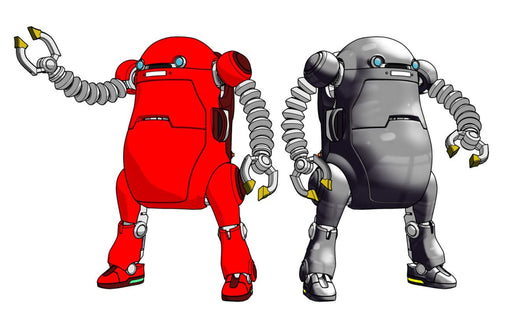 HASEGAWA 1/35 Mechatrowego No.20 Old Style Red & Silver Plastic Model- Japan Figure Store - #1 Bring To You The Best Japanese Goods