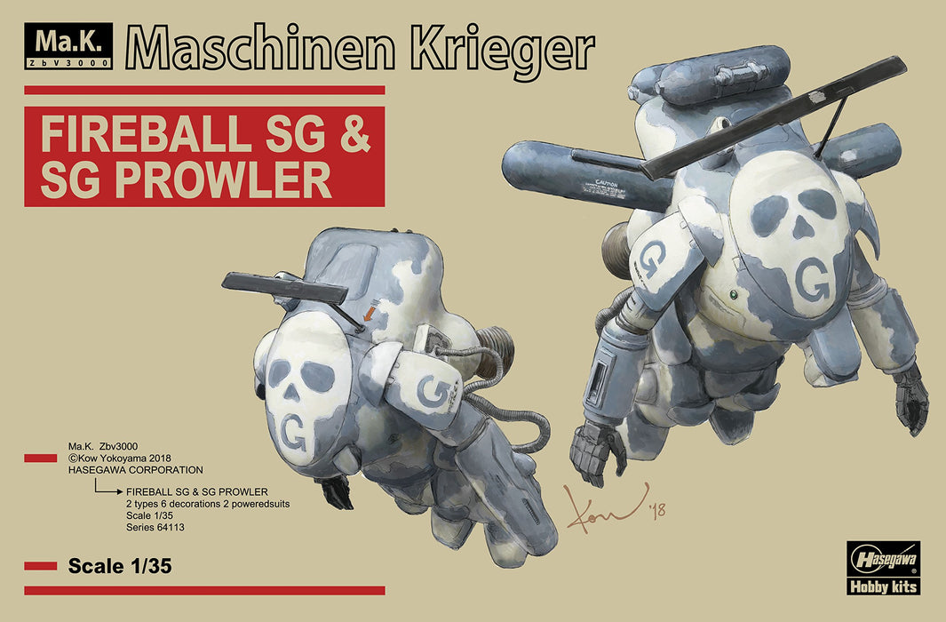 HASEGAWA 1/35 Maschinen Krieger Fire Ball Sg&Sg Prowler Plastic Model- Japan Figure Store - #1 Bring To You The Best Japanese Goods
