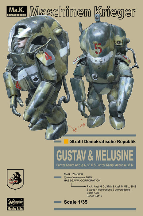 HASEGAWA 64117 Maschinen Krieger P.K.A.Ausf.G Gustav & Ausf.M Melusine 1/35 Scale Kit- Japan Figure Store - #1 Bring To You The Best Japanese Goods