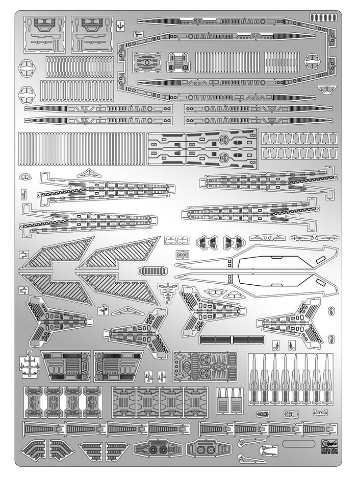 Hasegawa Super Dimension Fortress Macross Do You Remember Love Sdf-1 Macross Fortress Ship Detail Up Etching Parts 1/4000 Scale Plastic Model Parts Qg61- Japan Figure Store - #1 Bring To You The Best Japanese Goods