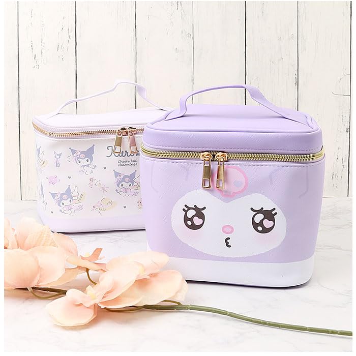 Hatakeyamashoji Japan Cosmetic Case Vanity Pouch Flyer Pattern Kuromi- Japan Figure Store - #1 Bring To You The Best Japanese Goods