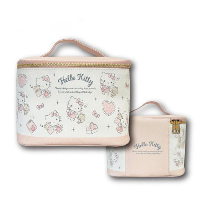 Hatakeyamashoji Japan Makeup Case Vanity Pouch Flyer Pattern Hello Kitty- Japan Figure Store - #1 Bring To You The Best Japanese Goods