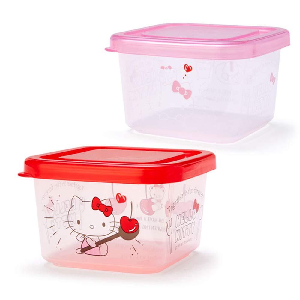 SANRIO Mini Food Container Storage Container Set Of 2 Hello Kitty- Japan Figure Store - #1 Bring To You The Best Japanese Goods