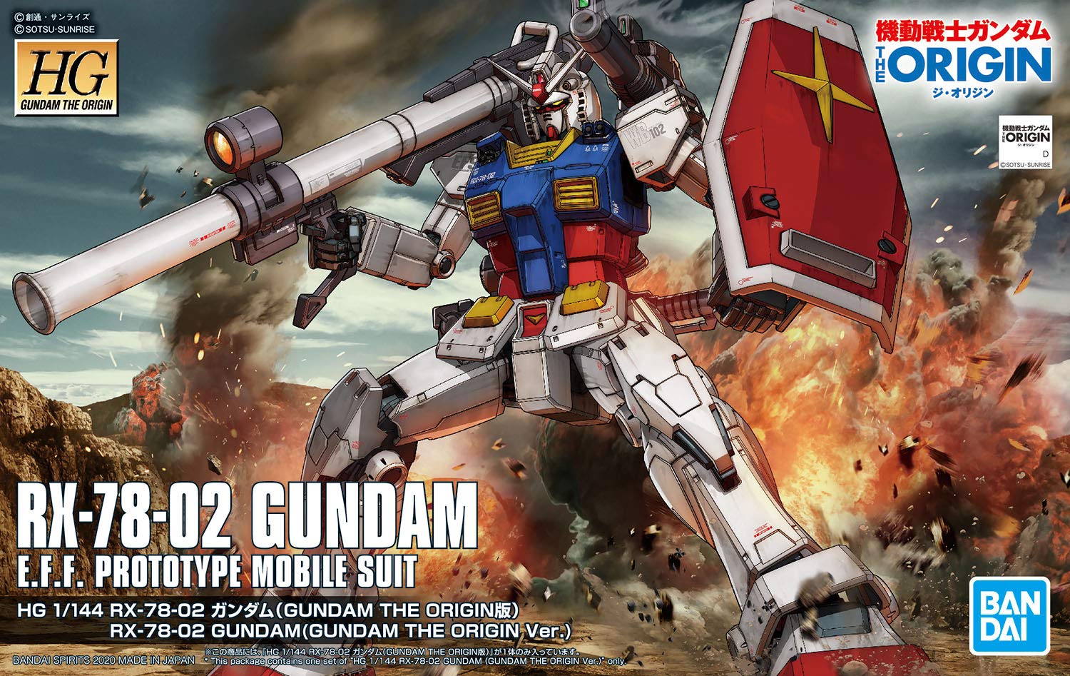 BANDAI Gundam The Origin 026 Rx-78-02 Gundam Gundam The Origin Ver. 1/144 Scale Kit- Japan Figure Store - #1 Bring To You The Best Japanese Goods