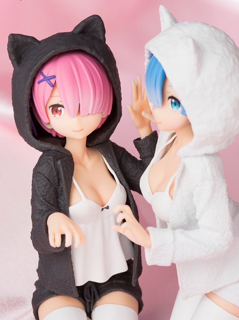 Generic Product Japan Ichiban Kuji Re:Zero Ram & Rem Figure Nyanko Mode Last One Ver.- Japan Figure Store - #1 Bring To You The Best Japanese Goods