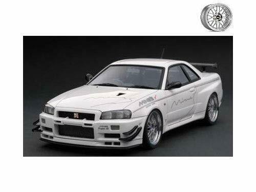 Ignition Model 1/43 Scale Nissan Skyline Gt-r Mine's R34 White Diecast Car - Japan Figure
