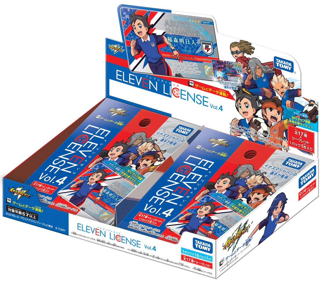 Takara Tomy Inazuma Eleven License Vol.4 Box Eleven License Card Japanese Card Box- Japan Figure Store - #1 Bring To You The Best Japanese Goods