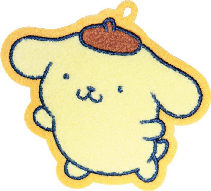 J&S Planning Charm Sanrio Fluffy Embroidered Patch Bag Charm Pompompurin Yellow Japan 8.5X8X1Cm Wcm003- Japan Figure Store - #1 Bring To You The Best Japanese Goods