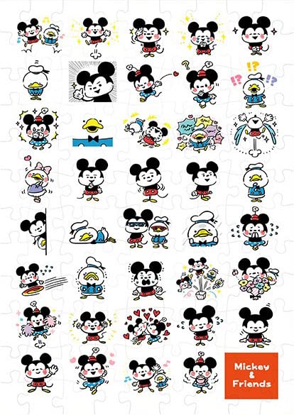 TENYO D108-031 Jigsaw Puzzle Disney Mickey & Friends By Kanahei 108 Pieces- Japan Figure Store - #1 Bring To You The Best Japanese Goods
