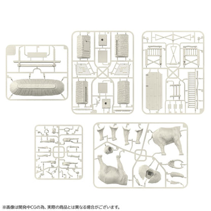 Kaiyodo Art Pla Art Pla Tourist And African Elephant Set 1/35 Scale Unpainted Unassembled Plastic Model Kit- Japan Figure Store - #1 Bring To You The Best Japanese Goods