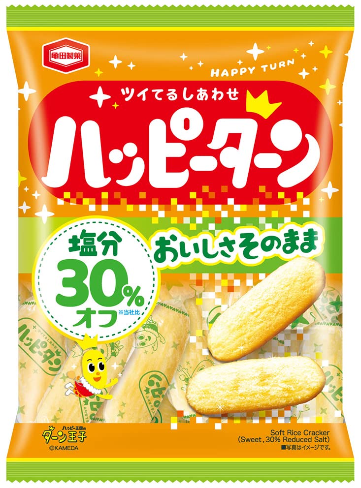 Kameda Seika Japan Happy Turn Reduced Salt Snack 83G X 12 Bags- Japan Figure Store - #1 Bring To You The Best Japanese Goods