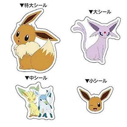 KamioJapan Pokemon Eevee Friends 4 Size Stickers 007344- Japan Figure Store - #1 Bring To You The Best Japanese Goods