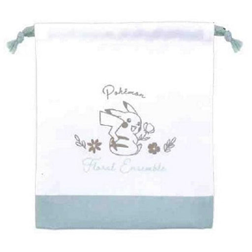 Kamio Japan Pokemon Ccp Pokemon Drawstring Purse With Antibacterial Gusset Floral Ensemble 055155- Japan Figure Store - #1 Bring To You The Best Japanese Goods