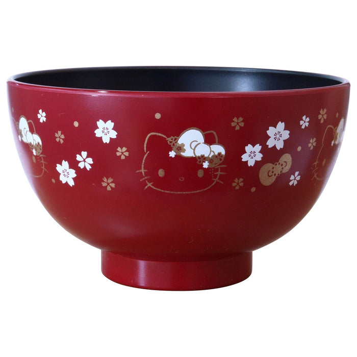 Kaneshotouki Hello Kitty Japanese Tableware Lacquered Soup Bowl M Sakura 312526- Japan Figure Store - #1 Bring To You The Best Japanese Goods