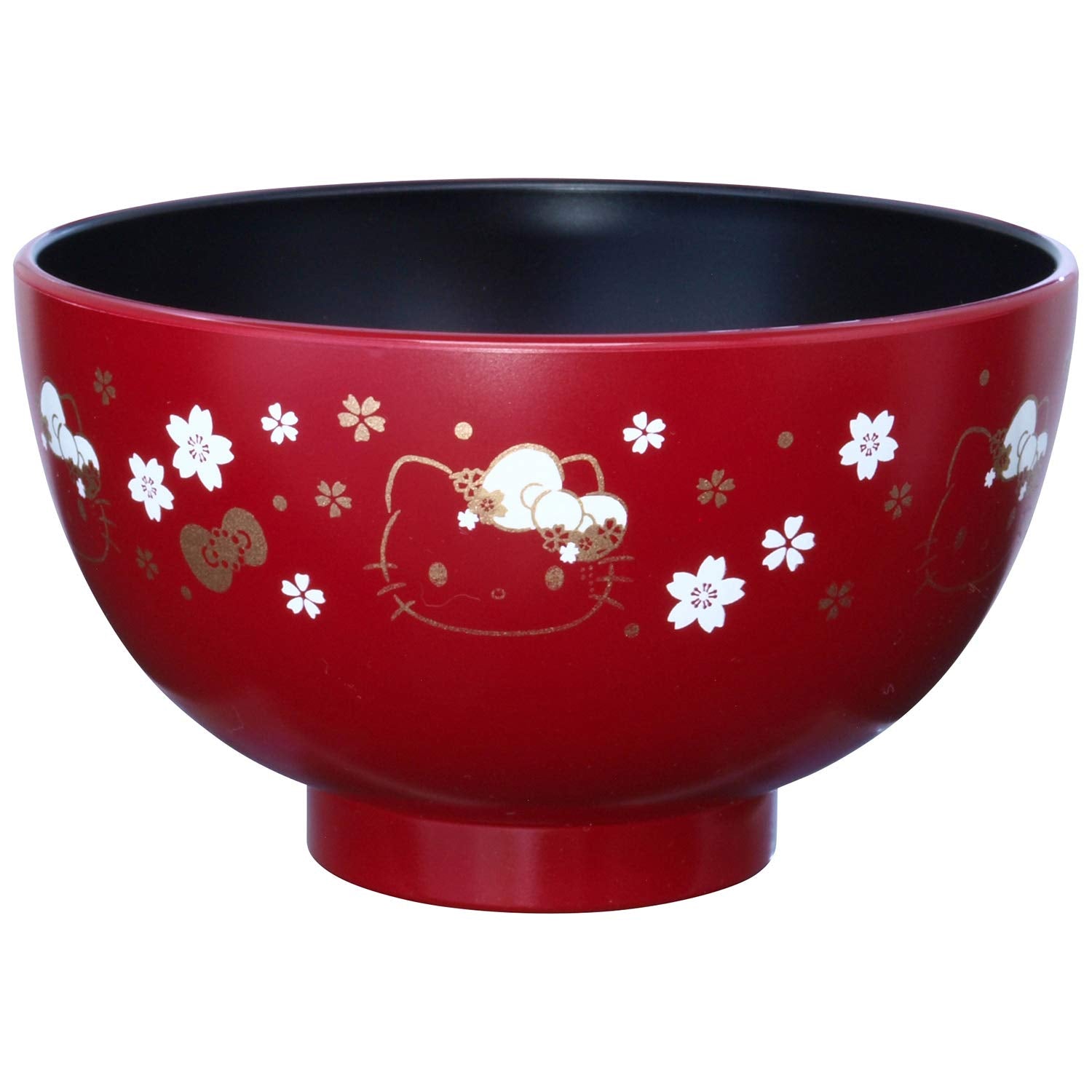 Kaneshotouki Hello Kitty Japanese Tableware Lacquered Soup Bowl M Sakura 312526- Japan Figure Store - #1 Bring To You The Best Japanese Goods