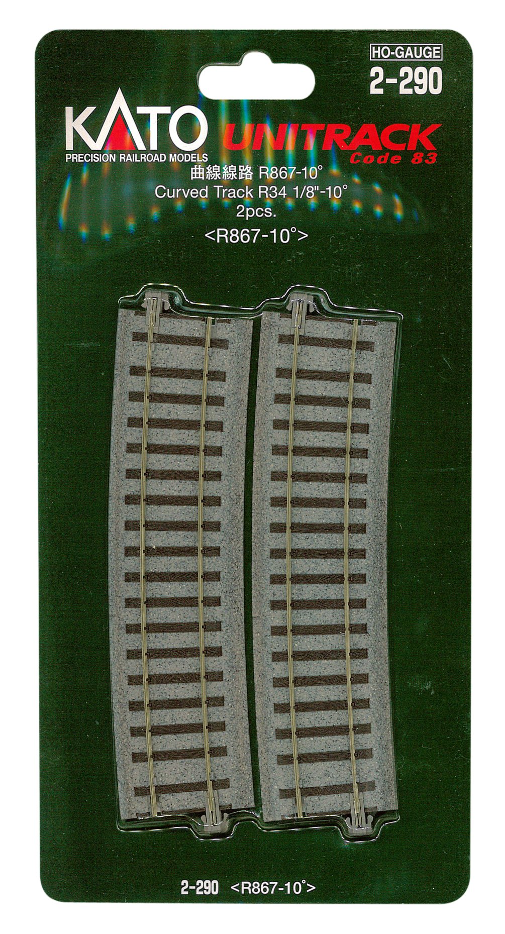 Kato Ho Gauge 2-290 Curve Track R867-10° 2 Piece Railroad Model Supply- Japan Figure Store - #1 Bring To You The Best Japanese Goods