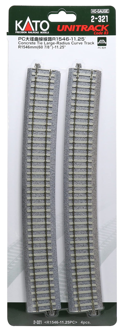 Kato Ho Gauge Pc Large Diameter Curved Track R1546-11.25 ° (4 Pieces) 2-321 Model Train Supplies- Japan Figure Store - #1 Bring To You The Best Japanese Goods
