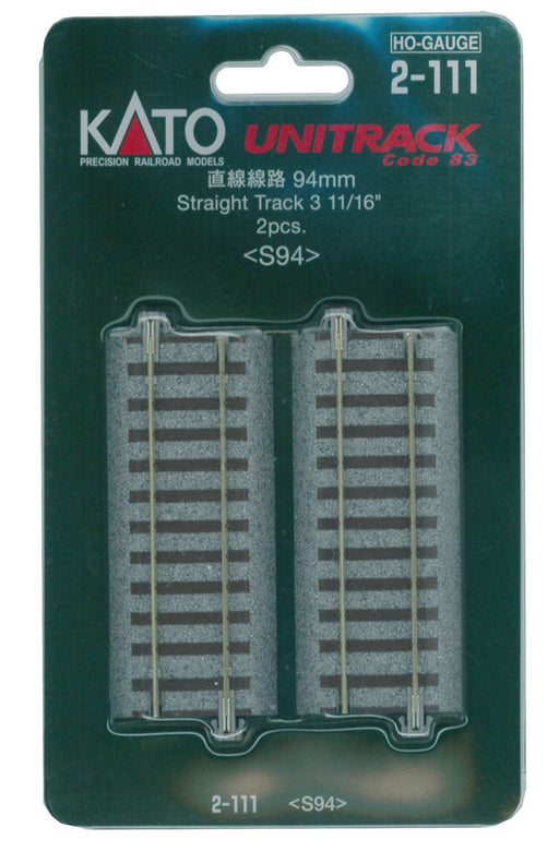 Kato Ho Gauge 2-111 Straight 94mm Railway Track Model 2 Pieces- Japan Figure Store - #1 Bring To You The Best Japanese Goods