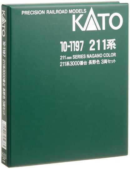 Kato N Gauge 3-Car Set - 211 Series 3000 Nagano Color Model Railway Train- Japan Figure Store - #1 Bring To You The Best Japanese Goods