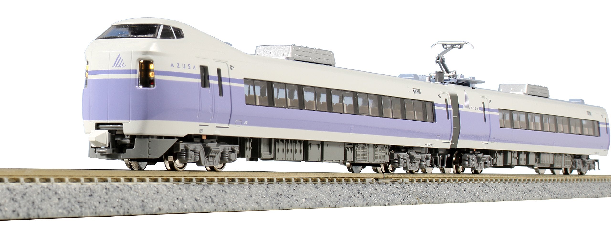 Kato N Gauge E351 Series 8-Car Basic Set Model Train - Super Azusa Purple 10-1342- Japan Figure Store - #1 Bring To You The Best Japanese Goods