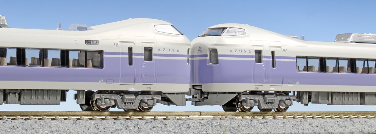 Kato N Gauge E351 Series 8-Car Basic Set Model Train - Super Azusa Purple 10-1342- Japan Figure Store - #1 Bring To You The Best Japanese Goods