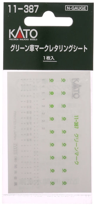 Kato N Gauge 11-387 Green Car Mark Lettering Sheet Railway Model Supplies- Japan Figure Store - #1 Bring To You The Best Japanese Goods